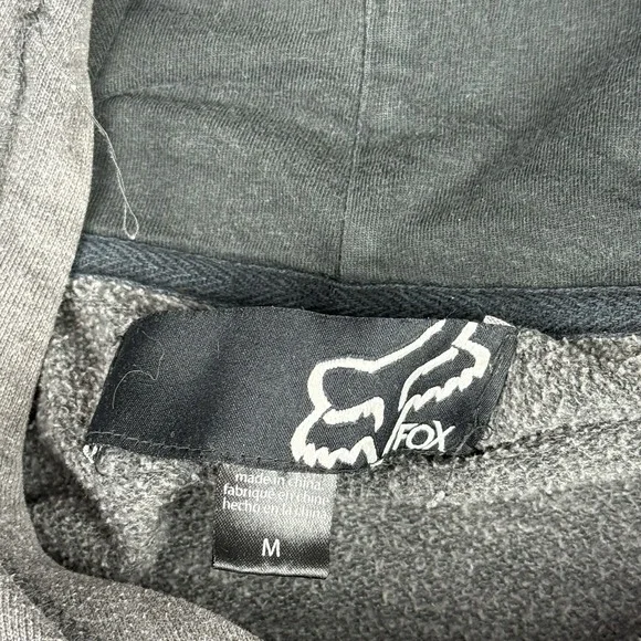 FOX Racing Motocross Hoodie Gray Medium Women's Active Sweatshirt Y2K - Picture 9 of 9